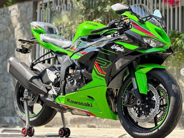 2019-2022 Kawasaki ZX6R Motorcycle Fairings - Green Glossy Black Red