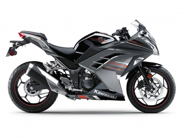 2013-2024 Kawasaki EX300 Motorcycle Fairings - Black Silver Red