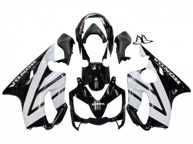 2004-2007 Honda CBR600 F4i Motorcycle Fairings - White Glossy Black
