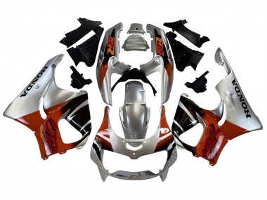 1996-1997 Honda CBR900RR 893 Motorcycle Fairings - Silver Red Glossy Black