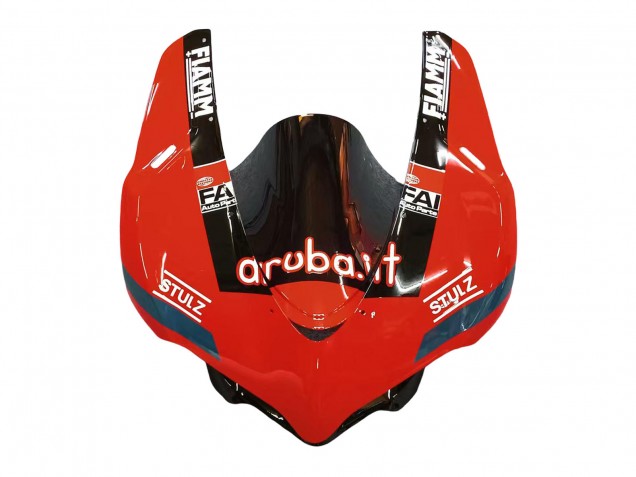 2015-2020 Ducati 959/1299 Motorcycle Fairings - Red Glossy Black Fiamm
