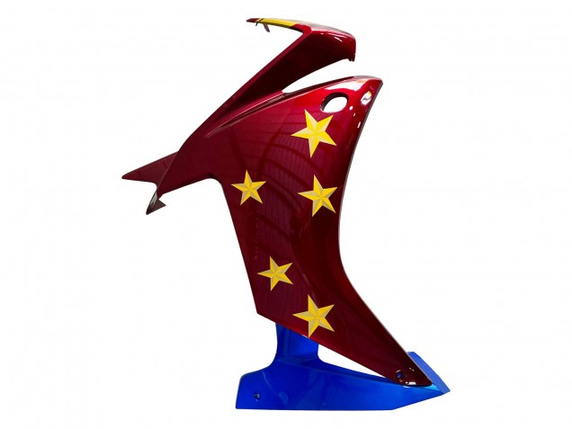 2013-2015 Honda CBR500R Motorcycle Fairings - Red Blue Yellow Star