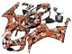 2006-2007 Honda CBR1000RR Motorcycle Fairings - Black Orange Silver Camouflage