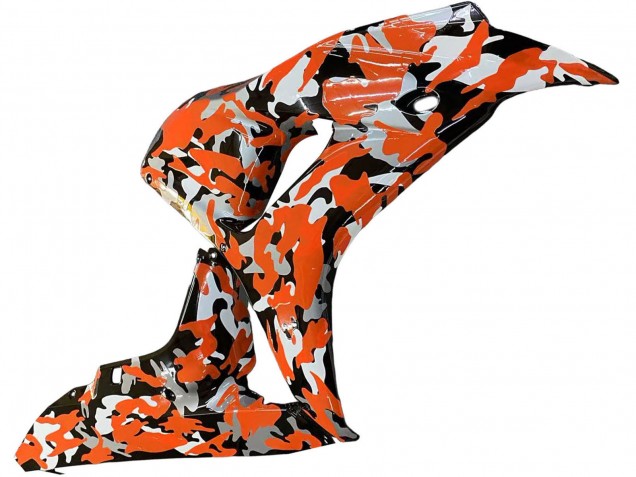 2006-2007 Honda CBR1000RR Motorcycle Fairings - Black Orange Silver Camouflage