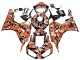 2006-2007 Honda CBR1000RR Motorcycle Fairings - Black Orange Silver Camouflage