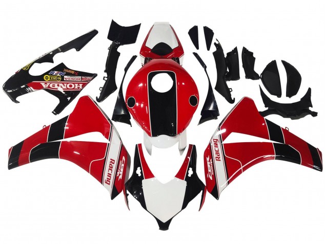 2008-2011 Honda CBR1000RR Motorcycle Fairings - Red White Glossy Black Racing