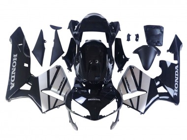 2003-2004 Honda CBR600RR Motorcycle Fairings - Silver Glossy Black