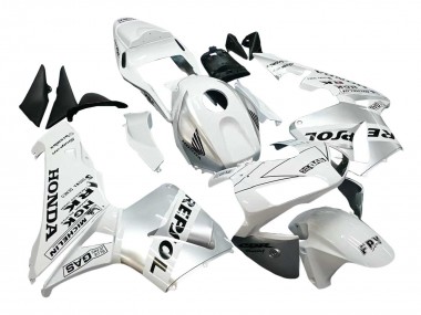 2003-2004 Honda CBR600RR Motorcycle Fairings - White Silver Black Repsol