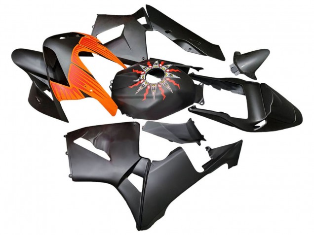2003-2004 Honda CBR600RR Motorcycle Fairings - Matte Black Orange