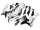 2003-2004 Honda CBR600RR Motorcycle Fairings - White Matte Black Racing