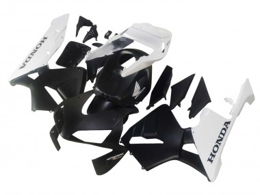 2003-2004 Honda CBR600RR Motorcycle Fairings - White Matte Black