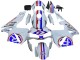 2003-2004 Honda CBR600RR Motorcycle Fairings - White Red Blue