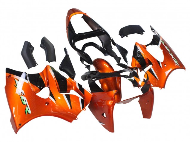 2000-2002 Kawasaki ZX6R Motorcycle Fairings - Orange Black