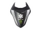 2007-2008 Kawasaki ZX6R Motorcycle Fairings - Black White Red with White Snow Decal Ninja Elf