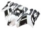 2007-2008 Kawasaki ZX6R Motorcycle Fairings - Black White Ninja