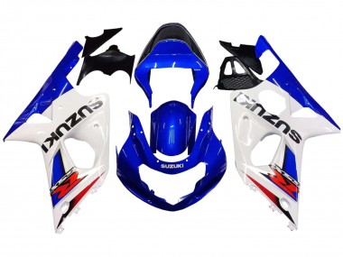 2000-2002 Suzuki GSXR1000 Motorcycle Fairings - White Blue Red
