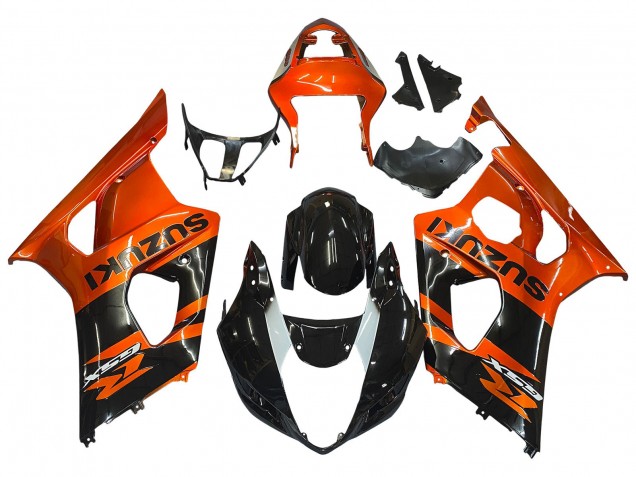 2003-2004 Suzuki GSXR 1000 Motorcycle Fairing - Burnt Orange Glossy Black