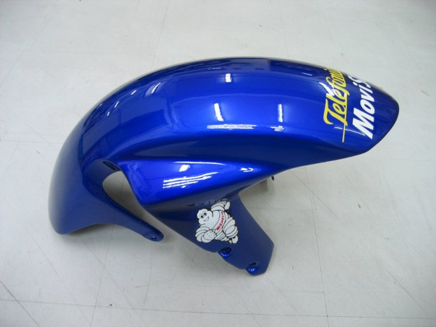 2004-2005 Suzuki GSXR 600 / GSXR 750 Motorcycle Fairings - Blue White Yellow Green Telefonica Motul MoviStar