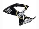 2006-2007 Suzuki GSXR 600 / GSXR 750 Motorcycle Fairings - Glossy Black White Motul Lucky Strike