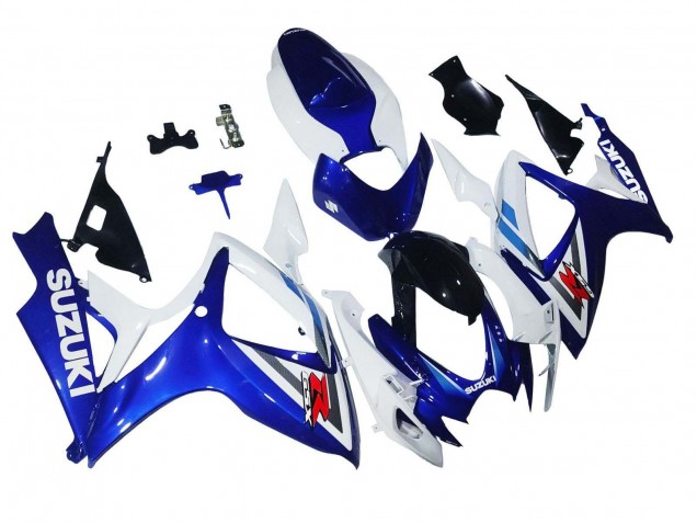 2006-2007 Suzuki GSXR 600 / GSXR 750 Motorcycle Fairings - White Blue Glossy Black Red