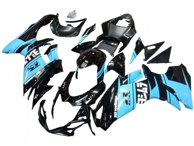 2011-2024 Suzuki GSXR 600 / GSXR 750 Motorcycle Fairings - Glossy Black Light Blue
