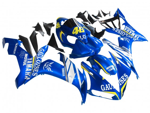 2004-2006 Yamaha YZF 1000 R1 Motorcycle Fairings - Blue White Yellow Motul Gauloises 46