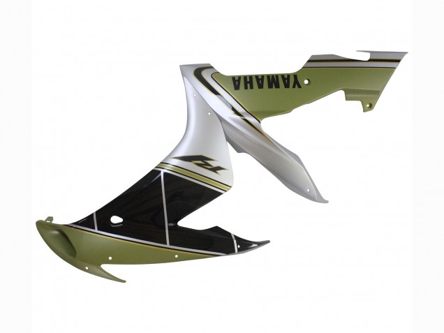 2004-2006 Yamaha YZF 1000 R1 Motorcycle Fairings - Light Gold White Glossy Black