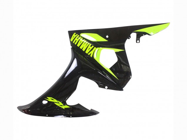 2006-2009 Yamaha YZF R6S Motorcycle Fairings - Glossy Black Neon Yellow