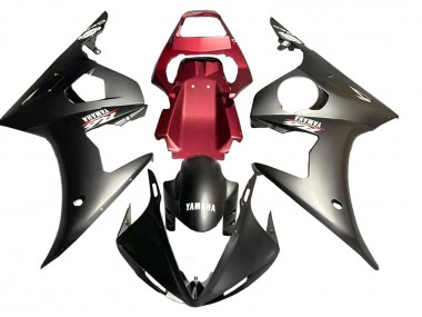 2006-2009 Yamaha YZF R6S Motorcycle Fairing - Red Matte Black