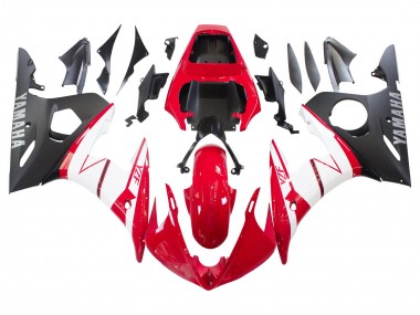 2006-2009 Yamaha YZF R6S Motorcycle Fairings - Red White Matte Black
