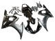 2006-2009 Yamaha YZF R6S Motorcycle Fairings - Glossy Black Matte Black Gold Chameleon