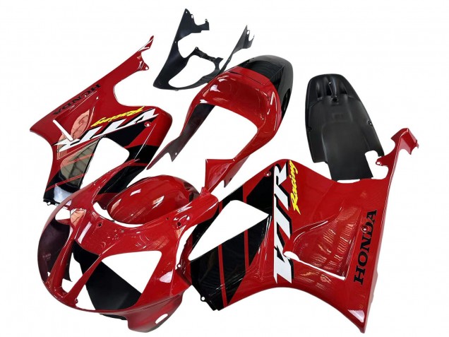 2000-2006 Honda VTR1000 Motorcycle Fairings - Red Black Stripe Racing
