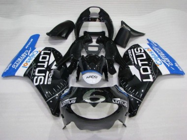 1995-1997 Aprilia RS250 Motorcycle Fairings - Glossy Black White Blue Lotus