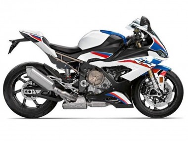 2019-2022 BMW S1000RR Motorcycle Fairings - White Blue Red Stripe