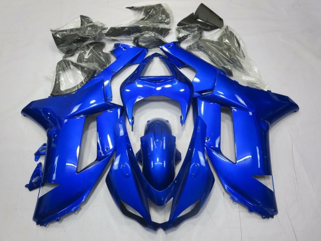 2007-2008 Kawasaki ZX6R Motorcycle Fairings - Blue