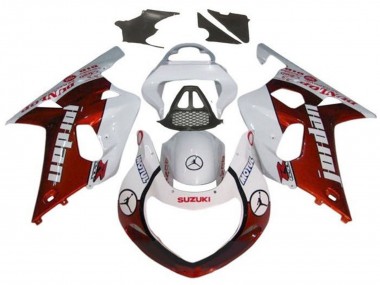 2000-2002 Suzuki GSXR1000 Motorcycle Fairings - White Red Jordan
