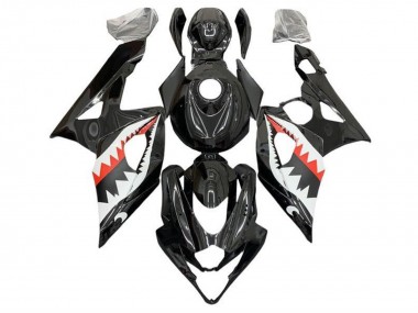 2005-2006 Suzuki GSXR 1000 Motorcycle Fairings - Black White Red Shark