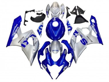 2005-2006 Suzuki GSXR 1000 Motorcycle Fairings - Blue Silver