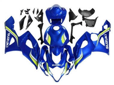 2005-2006 Suzuki GSXR 1000 Motorcycle Fairings - Blue Yellow White