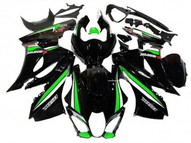 2017-2024 Suzuki GSXR1000 Motorcycle Fairings - Black Green White Stripe