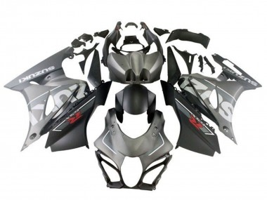 2017-2024 Suzuki GSXR1000 Motorcycle Fairings - Matte Silver Matte Black