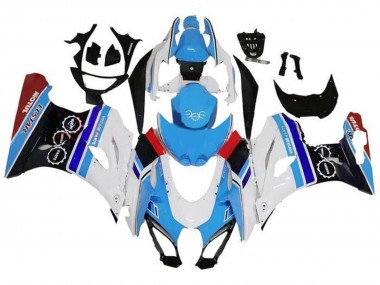 2017-2024 Suzuki GSXR1000 Motorcycle Fairings - White Blue Stripe Red