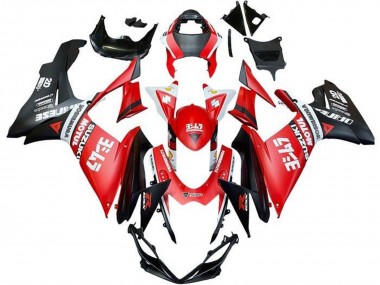 2011-2024 Suzuki GSXR 600 / GSXR 750 Motorcycle Fairings - Red White Black Motul