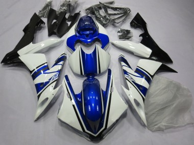 2004-2006 Yamaha YZF 1000 R1 Motorcycle Fairing - White Blue Black