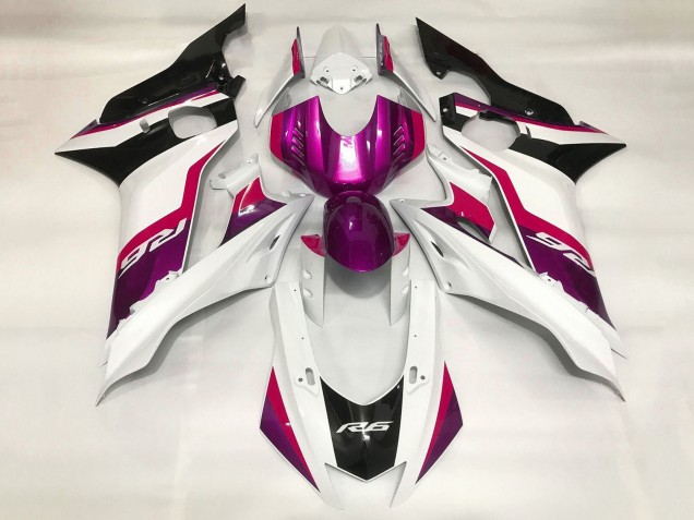2017-2023 Yamaha YZF R6 Motorcycle Fairings - White Red Purple Black