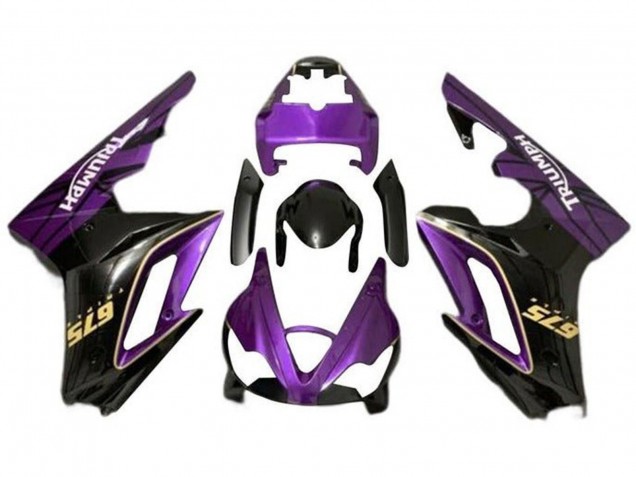 2009-2012 Triumph Daytona 675 Triple Motorcycle Fairings - Purple Gold Glossy Black