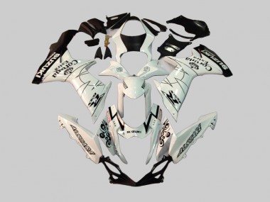 2011-2024 Suzuki GSXR 600/750 Motorcycle Fairings - White Black Alstare Corona Extra Motul