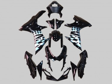 2011-2024 Suzuki GSXR 600/750 Motorcycle Fairings - Glossy Black White