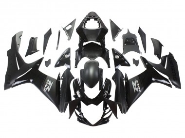 2011-2024 Suzuki GSXR 600/750 Motorcycle Fairings - Matte Black Glossy Black