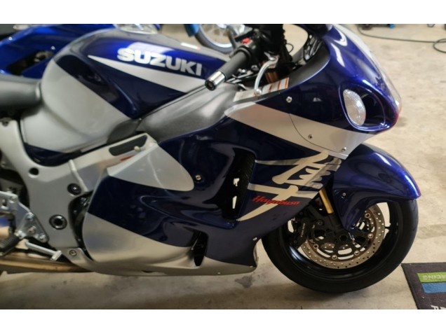 1996-2007 Suzuki GSXR 1300 Hayabusa Motorcycle Fairings - Blue White